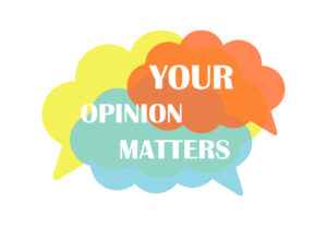 Your opinion matters on speech bubble. Question Framing and Bias on Student debt survey.