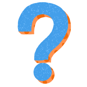 question mark icon blue and orange