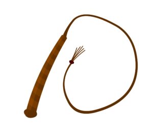 illustration of a brown whip