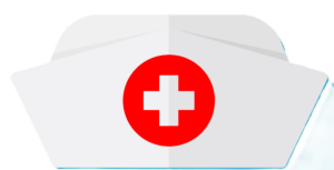 Nurse hat icon on transparent background